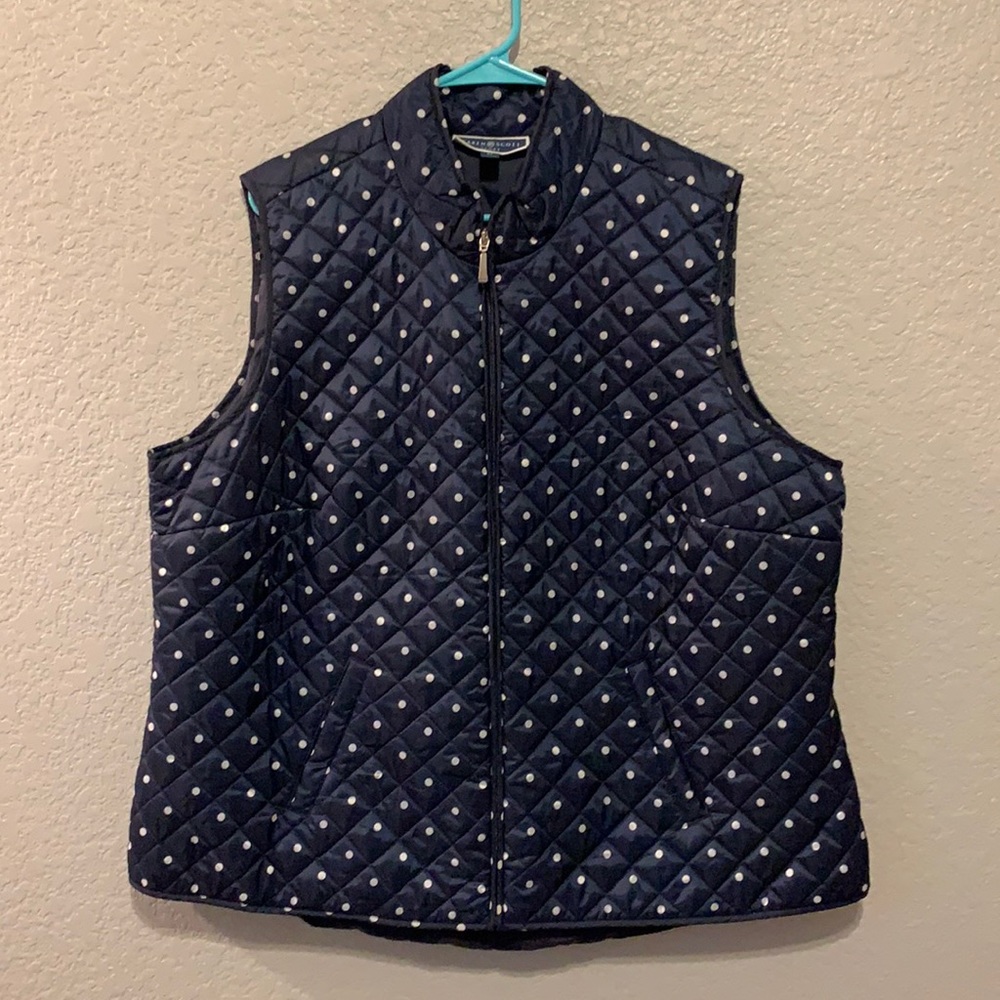 Women’s Karen Scott Quilted Polka Dot Vest - XXL